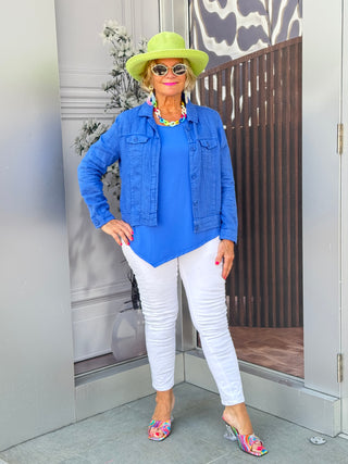 KEY WEST BLU LINEN JACKET