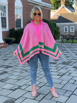 NEW ENGLAND PREPPY RUANA