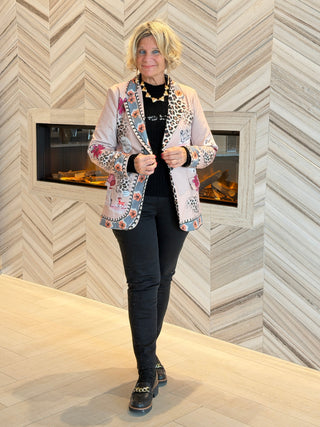 LUPA One Size Italian Parisian Chic Print Blazer  SHIPPING NOV 13-16 Cathys Place