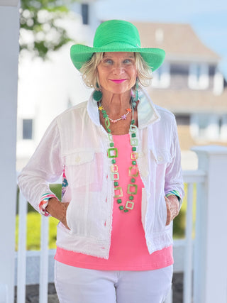 PINK PARADISE GARDEN LINEN JACKET TANGO MANGO