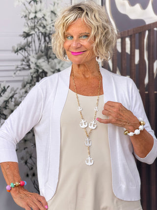 Multi White Anchor Necklace Cathys Place