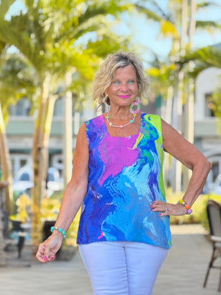 RIVER CRUISE BLUE TANK ETHYL JEANS