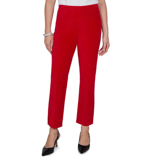 Women's Stretch Velvet Front Seam Pull-On Ankle Pant Cathys Place
