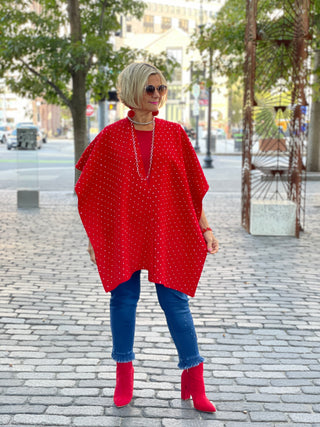 HOLIDAY RED BLING CAPE