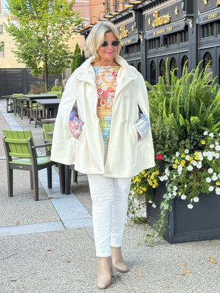 Ivory Womens Cape Poncho