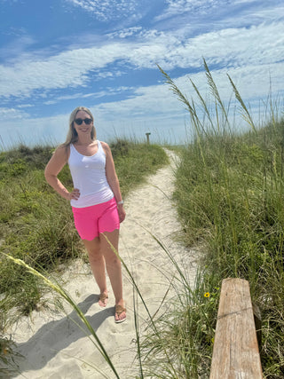 LULU-B HOT PINK SCALLOP SHORTS