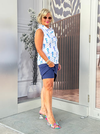 NAVY SKORT