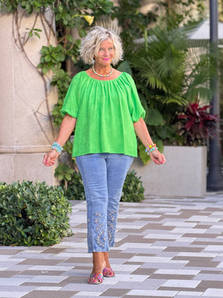 SPRING GREEN FASHION TOP Cathys Place