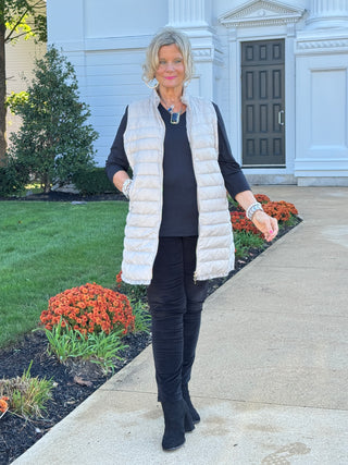 LULU-B SILVER PUFFER VEST