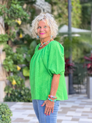 SPRING GREEN FASHION TOP Cathys Place