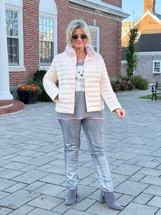 LULU-B PINK FAUX FUR JACKET