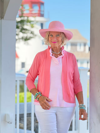 DOCKSIDE PRETTY PIN SLEEVELSS RUFFLE TOP LULU-B