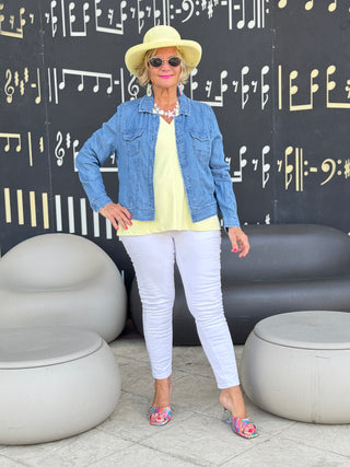 LULU-B CHAMBRAY BLUE LINEN JACKET