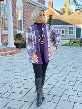 SOUTHERN NIGHTS PURPLE POCKET SWEATER