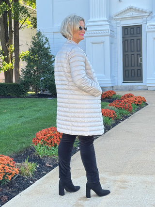 LULU-B SILVER PUFFER COAT
