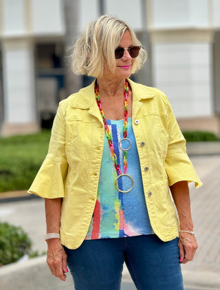 SOUTH BEACH DENIM YELLOW JACKET