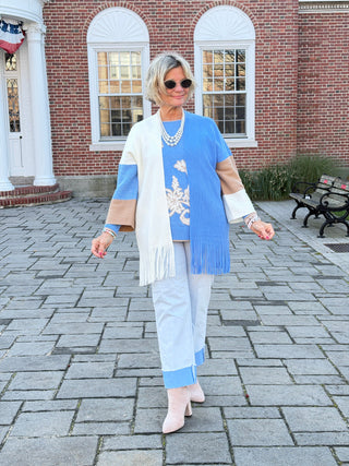 Women's Floral Paisley Eyelash Jacquard Sweater Cathys Place