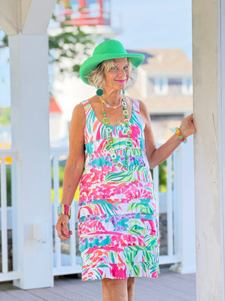 PINK PARADISE GARDEN CHA CHA DRESS TANGO MANGO