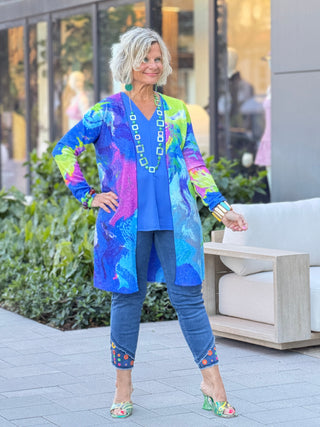 RIVER CRUISE BLUE CARDIGAN ETHYL JEANS