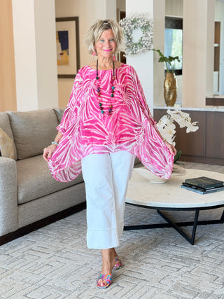 Pink Tiger Silk Top Cathys Place