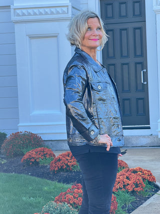 HOLIDAY BLACK METALLIC JACKET