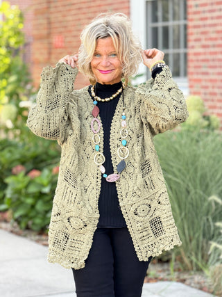 OLIVE CROCHET CARDIGAN Cathys Place