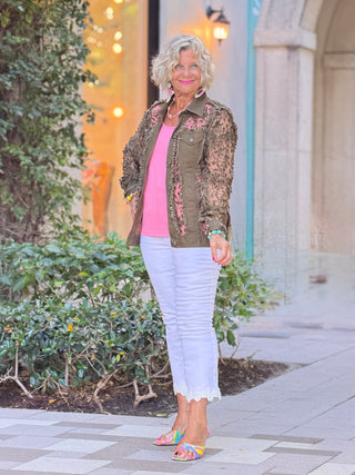Ethyl Garden Wall Jacket - OLIVE ETHYL JEANS