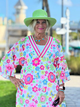 KEY WEST FLORAL BEACH COVER UP