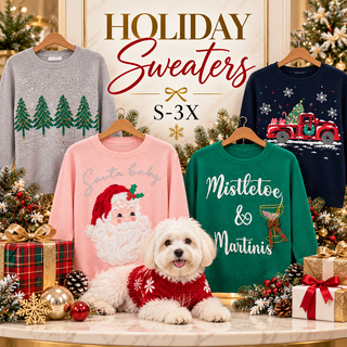 Women's Santa Baby Christmas Sweater Cathys Place