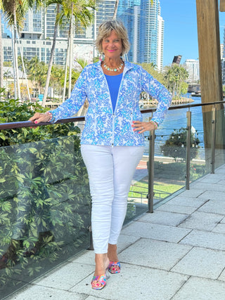LULU B CORAL BREEZE FULL ZIPPER JACKET