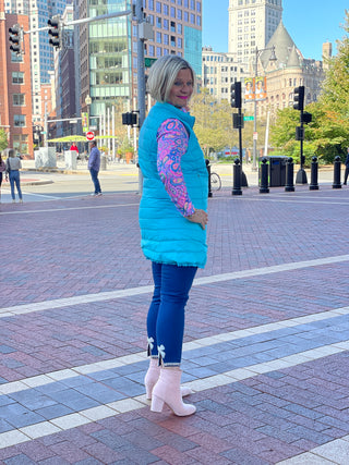 LULU-B AQUA PUFFER VEST