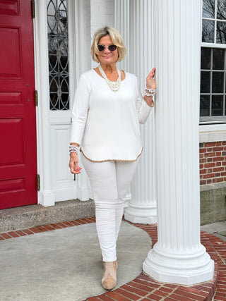 Piping Quilted Shearling Jacket Cathys Place