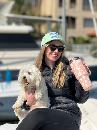 Dog Paw Peach Printed 40oz Stainless Steel Tumbler