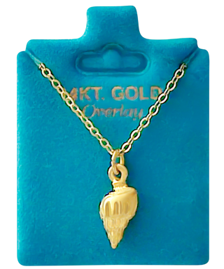 Made In USA Conch Shell Necklace Available in Gold or Silver