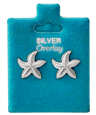 Made In USA Polished Starfish Earrings Gold or Silver