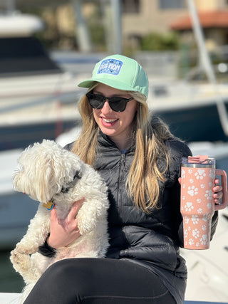 Dog Paw Peach Printed 40oz Stainless Steel Tumbler