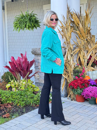 TEAL CORDUROY JACKET
