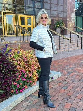 LULU -B SNOW GOLD SHORT SLEEVE PUFFER
