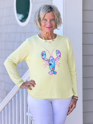 BEACH CLUB YELLOW LOBSTER SWEATER LULU-B