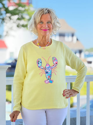 BEACH CLUB YELLOW LOBSTER SWEATER LULU-B