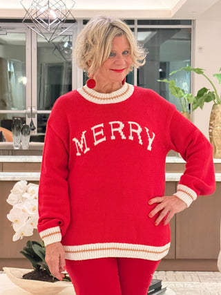 MERRY Color Block Edge Drop Shoulder Cozy Sweater Cathys Place