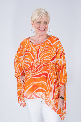 Sofia Botanika Silk Kaftan (BQ201BT) TINA Stephens Italy/Tees By Tina