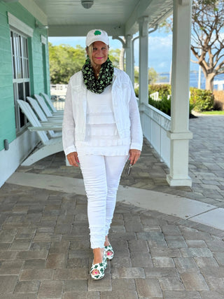 St. Patrick's Day Clover Pattern Infinity Accent fashions