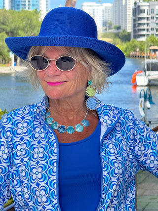 LULU B COASTAL BLOOM FULL ZIPPER JACKET