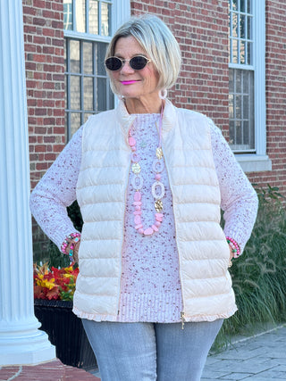 Women's Speckled Chenille Eyelash Sweater