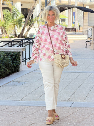 Handcrafted Floral Crochet Top CHARLIE B