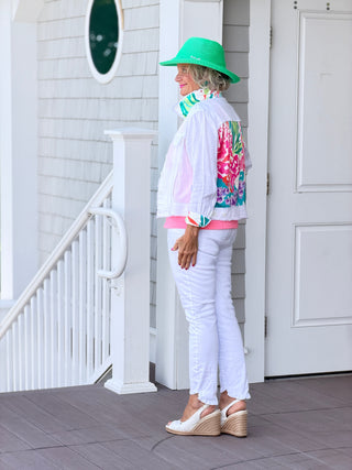 PINK PARADISE GARDEN LINEN JACKET TANGO MANGO