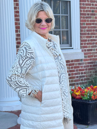 LULU-B IVORY PUFFER VEST