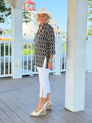 LULU MIDNIGHT TRELLIS TUNIC LULU-B