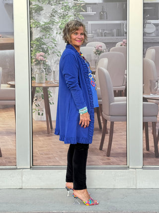 LULU-B ROUGED SAPPHIRE ROUGED CARDIGAN